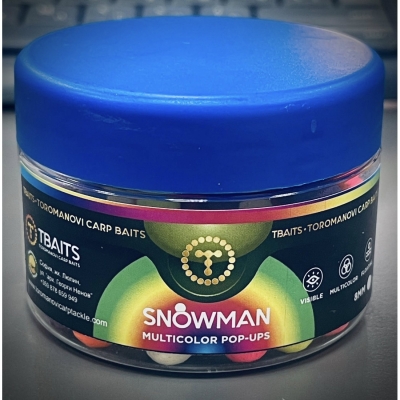 Топчета за стръв T-BAITS SNOWMAN Multicolor Pop Ups 8mm