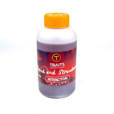 Атрактор T-BAITS Squid and Strawberry, 300 ml