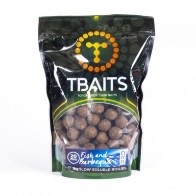 Пакет протеинови топчета T-BAITS Fish and Barbeque, 20 mm, 1 kg 