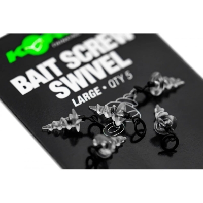 Винт за стръв с вирбел KORDA Micro Ring Swivel Bait Screw Large 5бр.