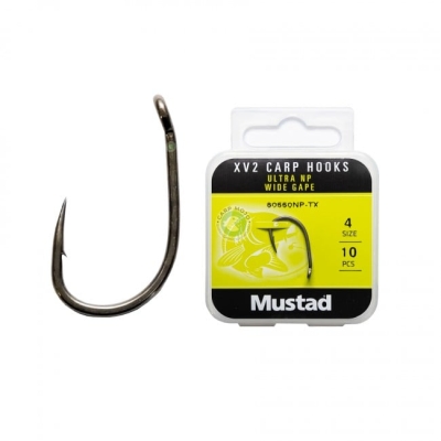 Mustad Ultra NP Carp XV2 Wide Gape 60550NP-TX Единични куки