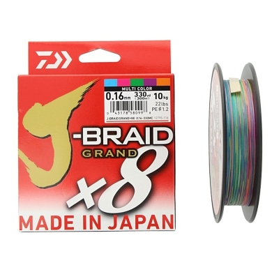 Плетено влакно Daiwa J-BRAID GRAND X8 MULTICOLOUR (мултиколор) – 150m