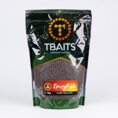 Пелети T-BAITS SPICY FISH Pellet 1kg 3mm