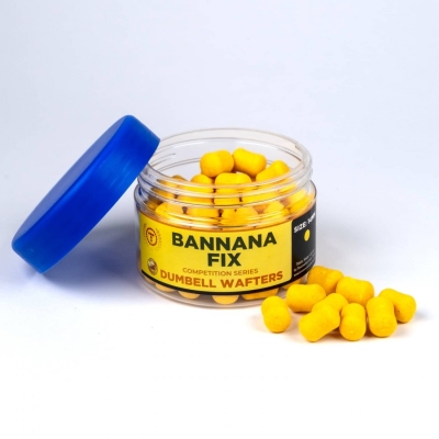 Топчета за стръв T-BAITS BANANA FIX Dumbell Wafters 12/14mm